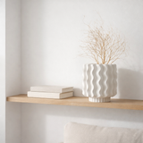 Vase J-Line Heliix - calendrier - blanc - grand en situation
