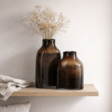 Vase J-Line Rectangle - verre - marron foncé - grand en situation