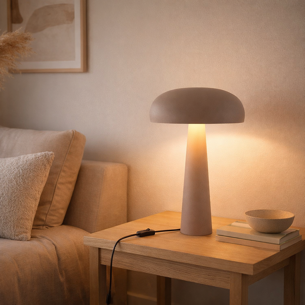 Lampe de table J-Line - fer - taupe en situation