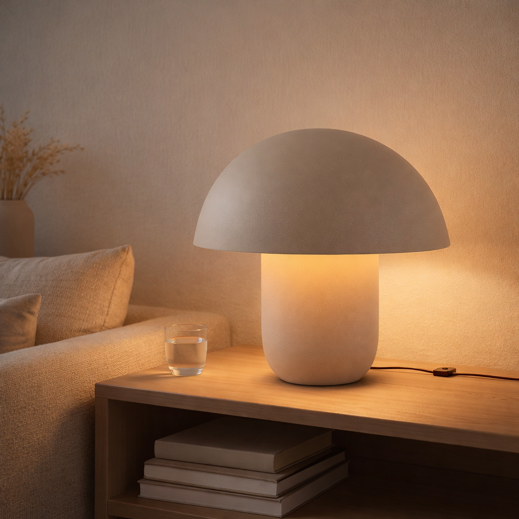 Lampe de table J-Line - fer - beige - L en situation