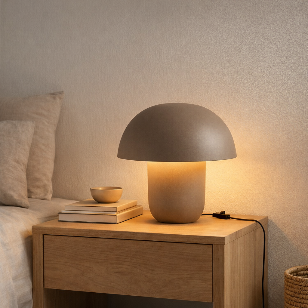 Lampe de table J-Line - fer - taupe - M en situation
