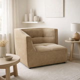 J-Line Grille d'Assise d'Angle Bois de Peuplier/Mousse Beige Foncé en situation