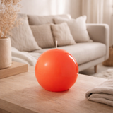J-Line Bougie Boule Cire Fluo Rouge - 30 Heures en situation