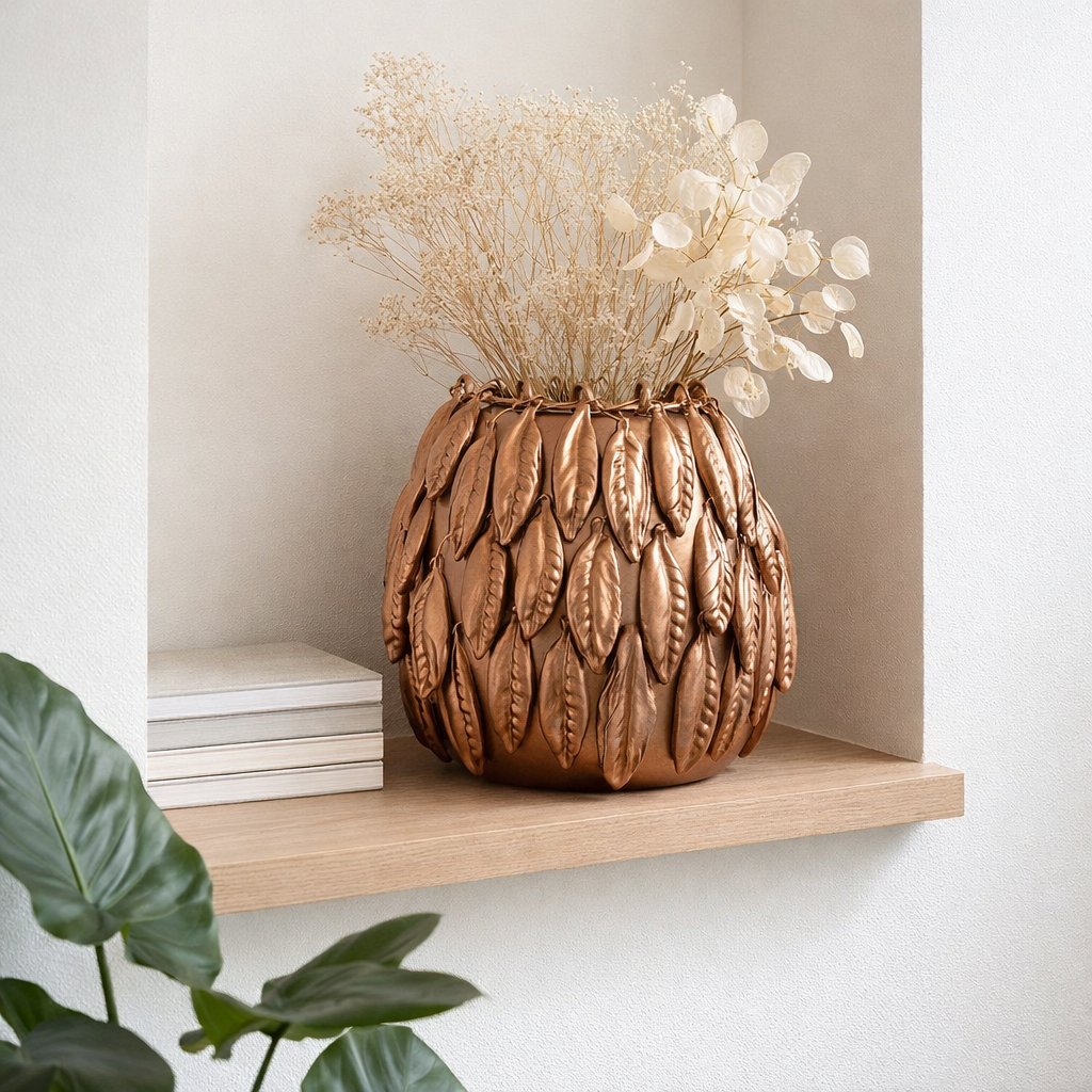 Race de Bonning Vase Botanica J-Line - Copper - Grave - Ø 33,5 cm en situation
