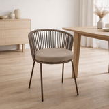 Chaise j-line toa métal / corde brun en situation