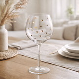 J-Line verre à vin Coeur - verre - transparent/or en situation