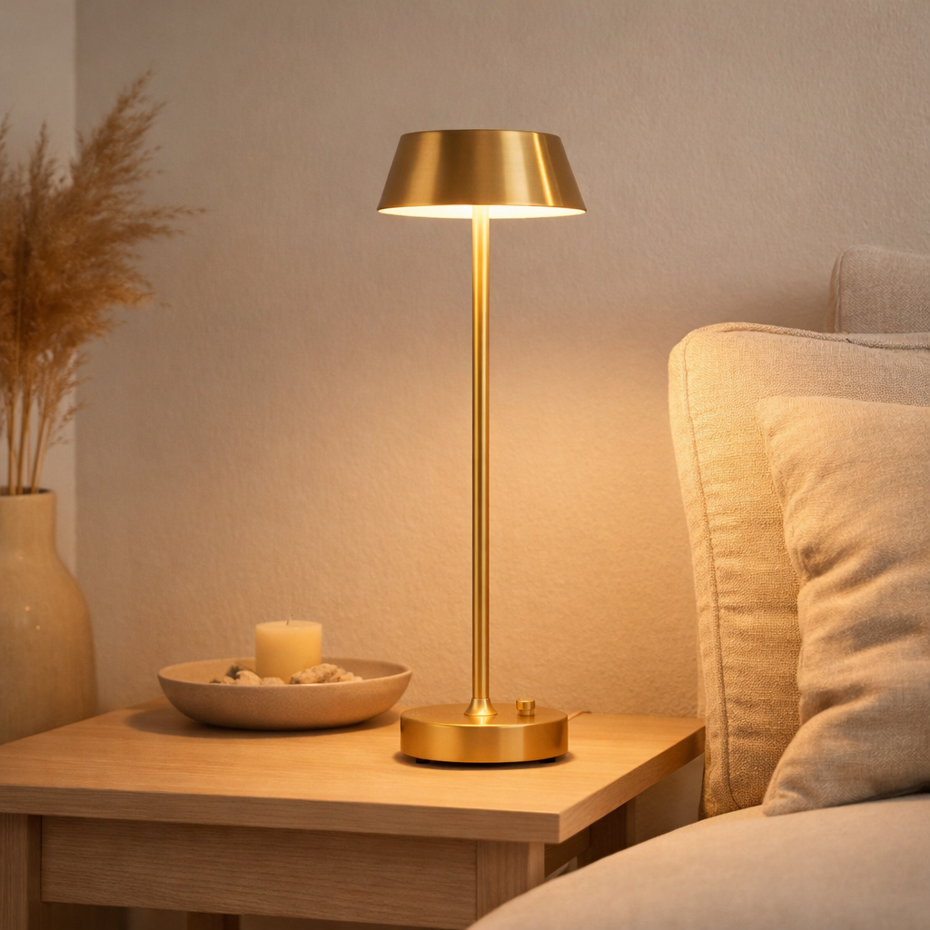 Lampe de table J-Line Noé - métal - or en situation
