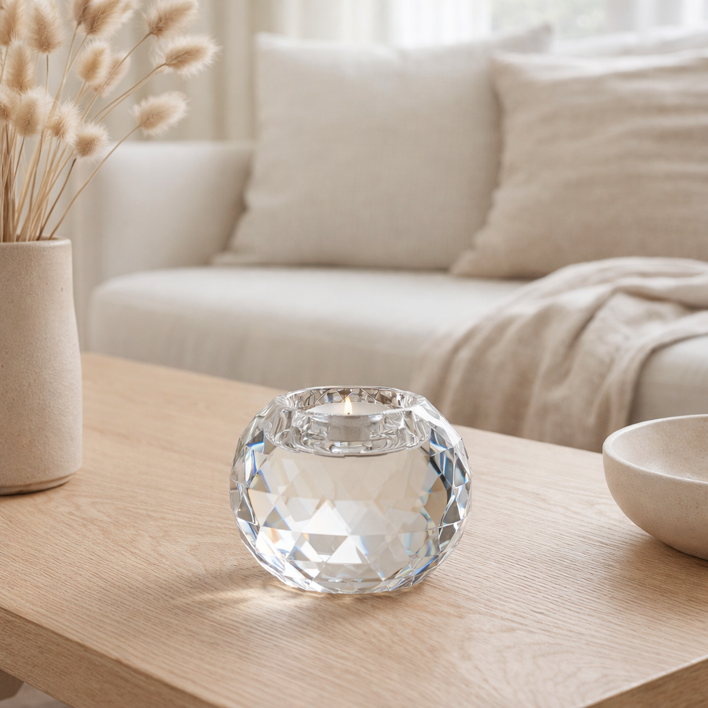J-Line Photophore Boule Cristal Transparent en situation
