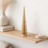 J -Liline Decoration Trele de Noël Glitter - Plastic - Gold Light - Medium en situation