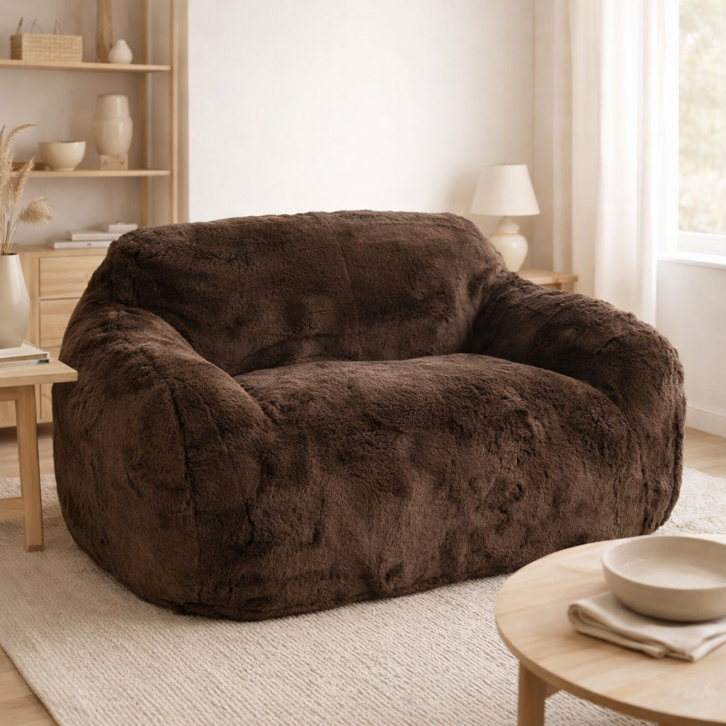J-Line Canapé Cutie Polyester Bruin Grand en situation