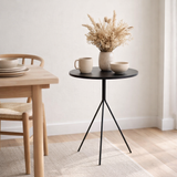 Table basse J-Line Ronde - métal - noir en situation