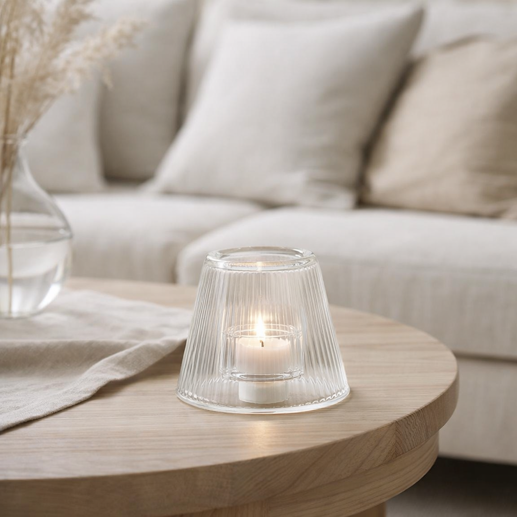 Photophore J-Line Hat - verre - transparent en situation
