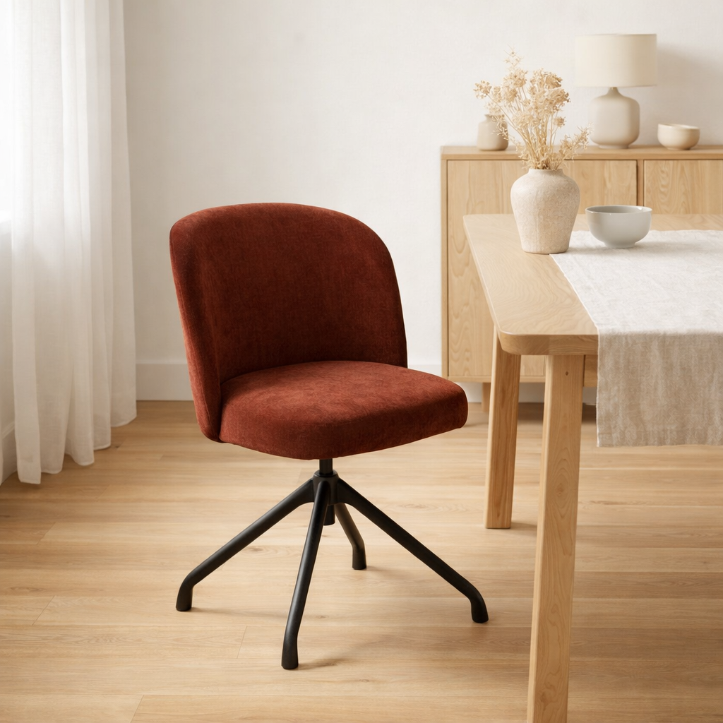 J-Line Chaise Turn/Up/Down Textile Bordeaux en situation