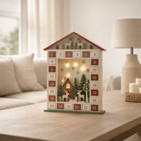 J-Line Huis Adven Calendar LED Multiplex Christmas Rood / White en situation
