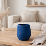J -line Flowerpot Fiesta - Céramique - Bleu - Small - Ø 18 cm en situation