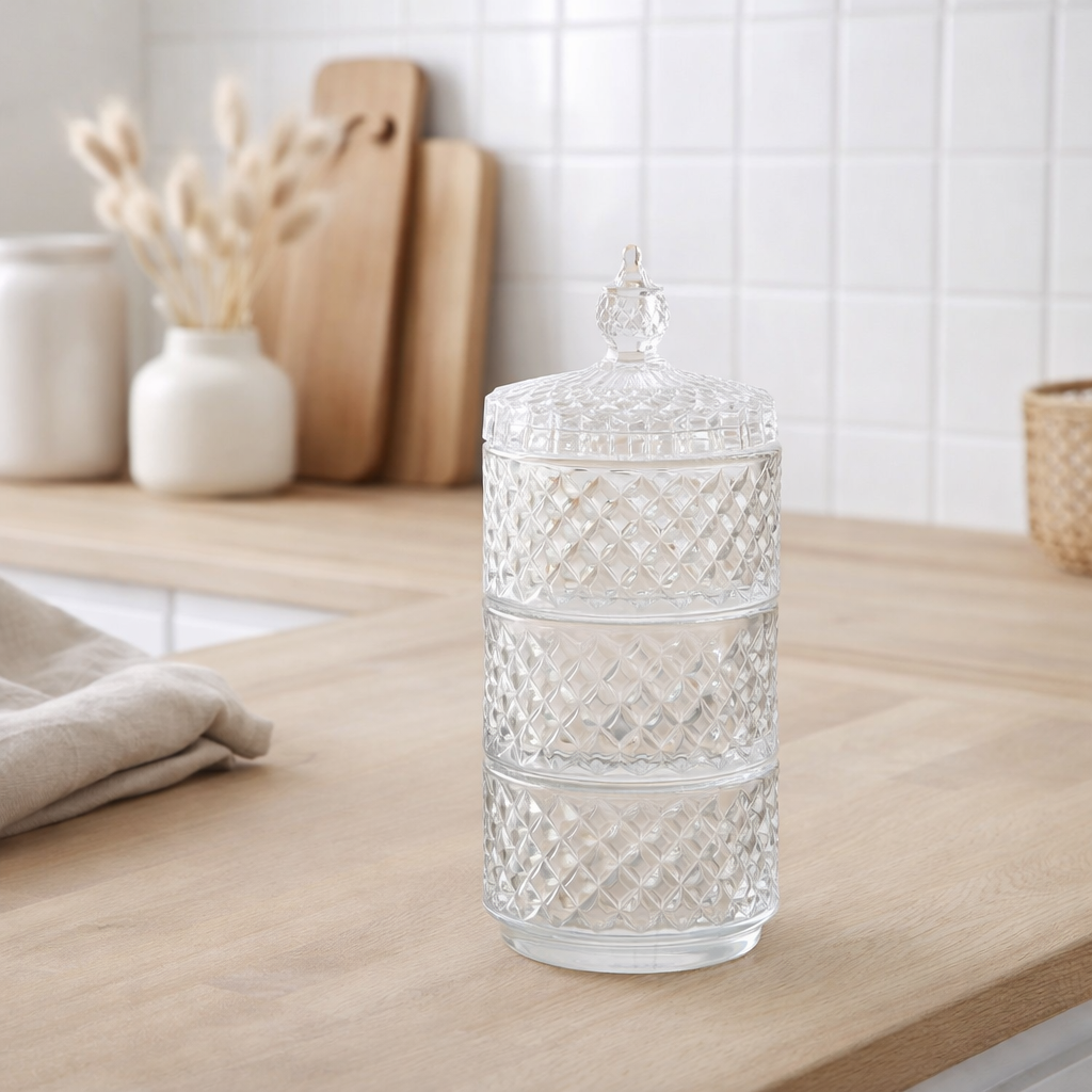 Pot de conservation J-Line 3 couches - verre - transparent en situation
