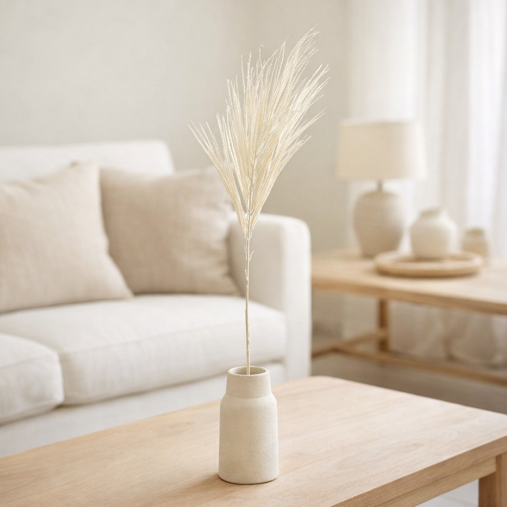 Branche décorative J-Line Blé - plastique - crème/blanc en situation