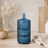 Pot de conservation J-Line 3 couches - verre - bleu en situation