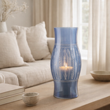 J-line windlicht tarifa verre bleu grand en situation