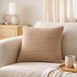 Coussins J-Line - polyester - taupe en situation