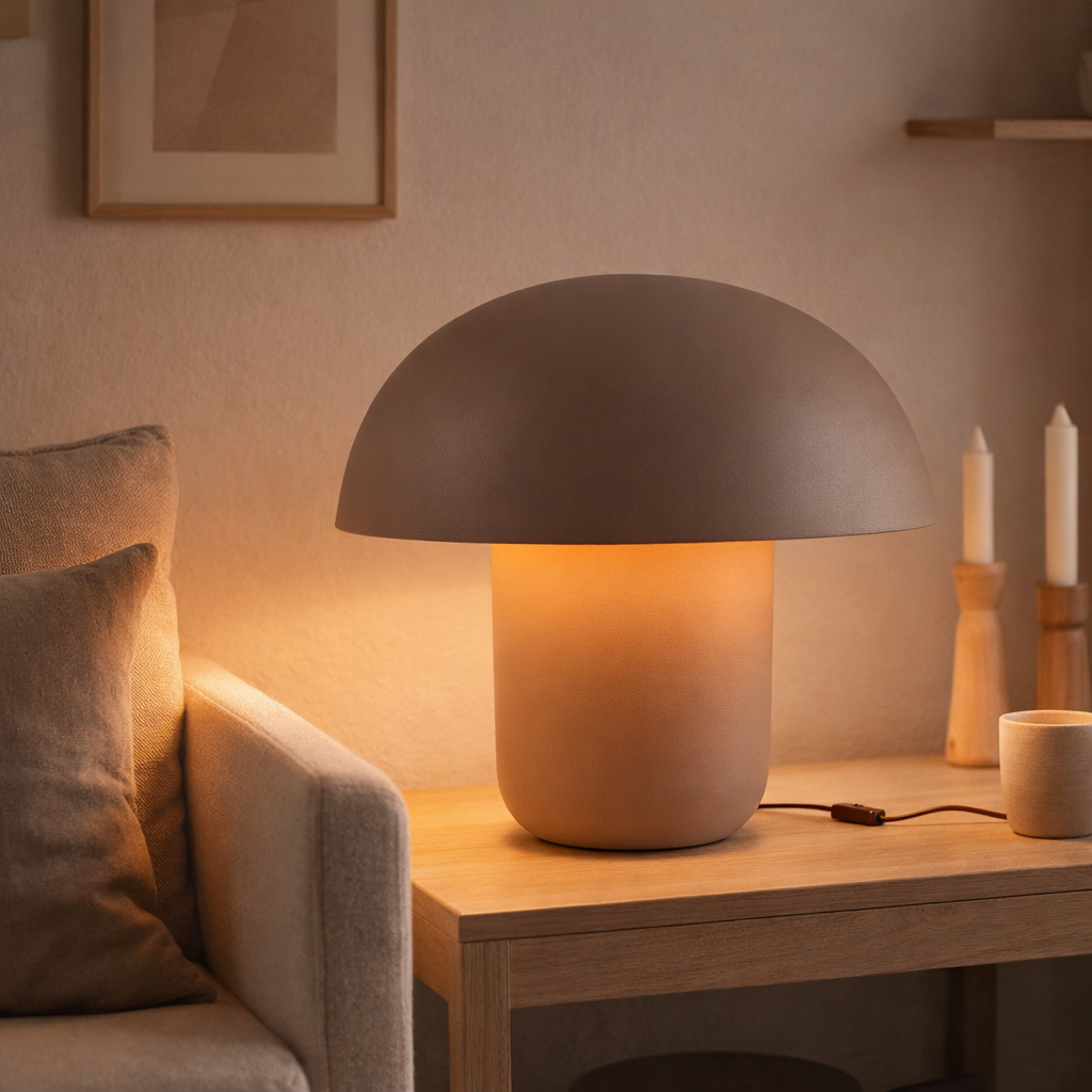Lampe de table J-Line - fer - taupe - L en situation