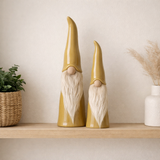 Figurine J-Line Gnome - porcelaine - ocre - L en situation