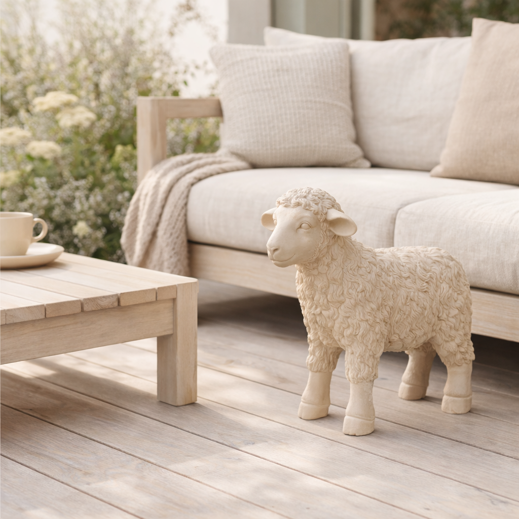 J-Line Mouton Extérieur Mgo Beige Petit en situation
