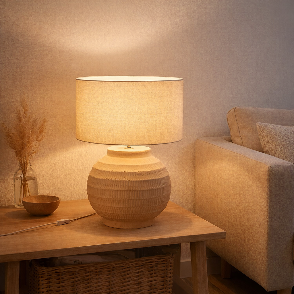 Lampe J-Line - Terracotta - Beige en situation