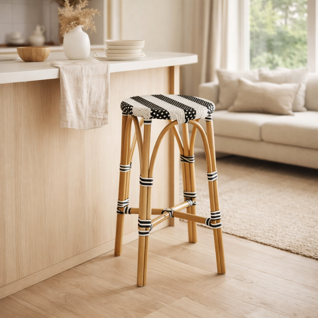 Tabouret de bar J -line Live - Roard / Plastic - Natural / Black en situation