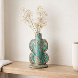 Vase j-line naga Narrest Ceramic Azure / Brown en situation