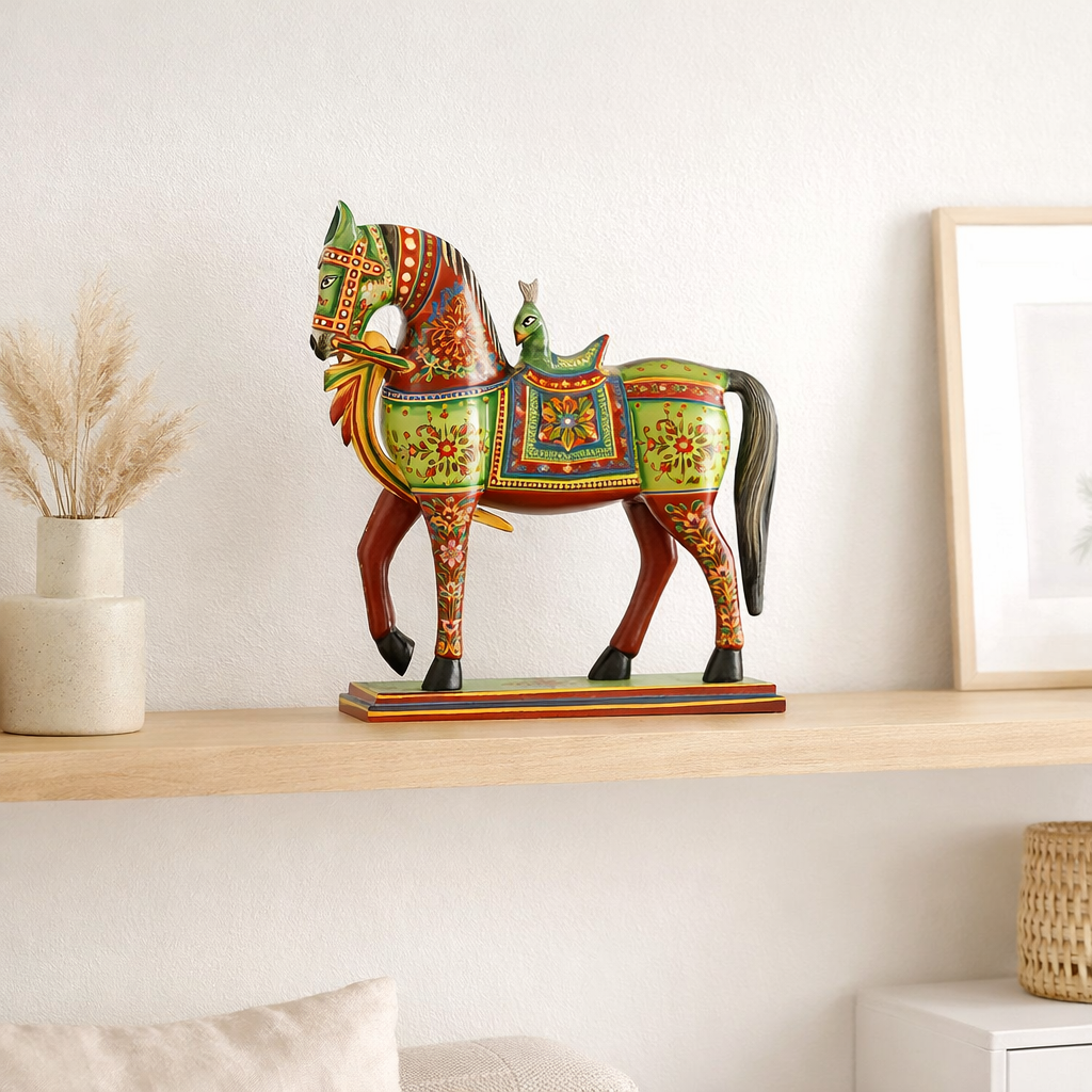 J-Line Decoration Horse sur étaller Mumbai - Wood - Mélange en situation