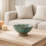 J -Liline Plateau Decorative Naga - Céramique - Azure / Brown - Small en situation