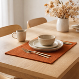 J-Line Placemat Rectangle Jute Terracotta en situation