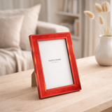 Cadre photo J-Line Miroir - verre - rouge - L en situation