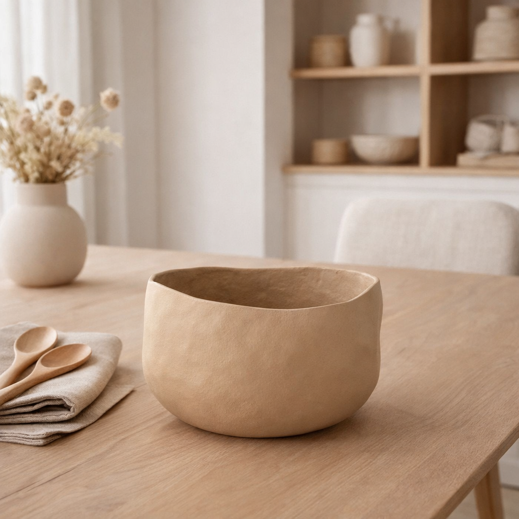 J-Line Bol Goa Aluminium Beige en situation