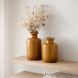 J -line Vase Nova - Porcelaine - Mustarde - Large - Ø 12 cm en situation