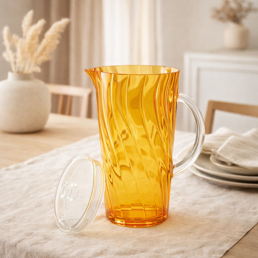 Carafe J-Line Wave - plastique - orange en situation