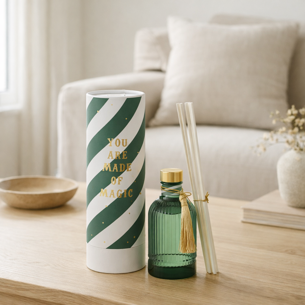 J-Line bâtonnets parfumés Magic - Elwood - verre - blanc/vert - petit en situation