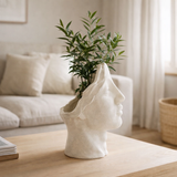 J -line Flowerpot David - Ceramics - White - Small - Ø 22 cm en situation