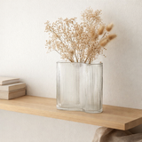 Vase J-Line Irregular Rayé - verre - transparent en situation