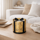 Bougie Parfumée J-Line M-Chic Verre Or/Noir Moyen-80U en situation