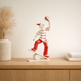 J-Line Clown Koorddanser Steen Wit / Rood en situation