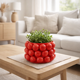 J -Line Flowerpot Strawberries - Céramique - Rouge - Medium - Ø 19,5 cm en situation