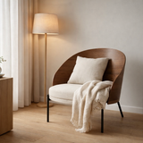J-Line Chaise longue Contreplaqué/Métal Marron/Beige en situation