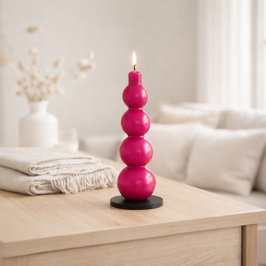 Bougie J-Line Gourde Fuchsia-25H en situation