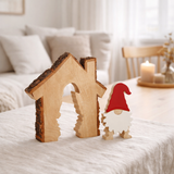J-Line décoration Père Noël dans la maison - bois - mélange - L en situation