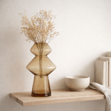 Vase J-Line Carol - verre - caramel en situation