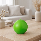 J-Line Bougie Boule Cire Fluo Vert - 30 Heures en situation