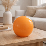 J-Line Bougie Boule Cire Fluo Orange - 50 Heures en situation