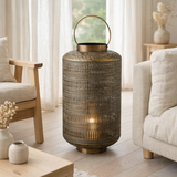 Lanterne J-Line Antique Cylindre - fer - bronze - L en situation